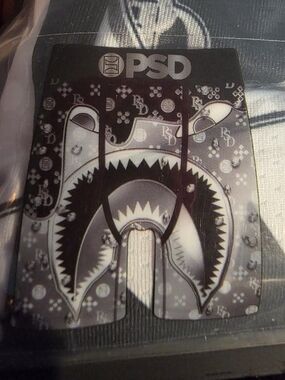 PSD Warface Icy Black Boxer Briefs in Black & White Size XL 40-42